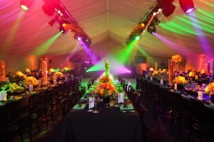 Colourful Party under a Marquee