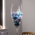 80cm Tall Champagne Flute with Mirror Balls