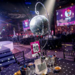 Hanging Silver or Gold Mirror Ball Centerpiece