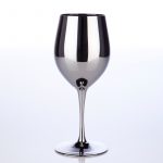 Silver Mirrored White Wine Glass