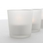 Frosted Glass Cylinder Tealight Holder