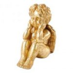 Sitting Decorative Gold Cherub