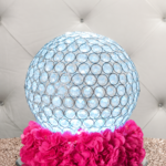 LED Crystal Ball Centrepiece with Silk Florals