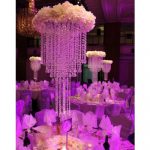 Crystal Chandelier Centrepiece with Hydrangea Top