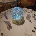 LED Crystal Ball Centrepiece with Silk Florals