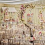 Single Dressed Hanging Birdcage Centrepiece