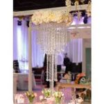 Crystal Chandelier Centrepiece with Hydrangea Top