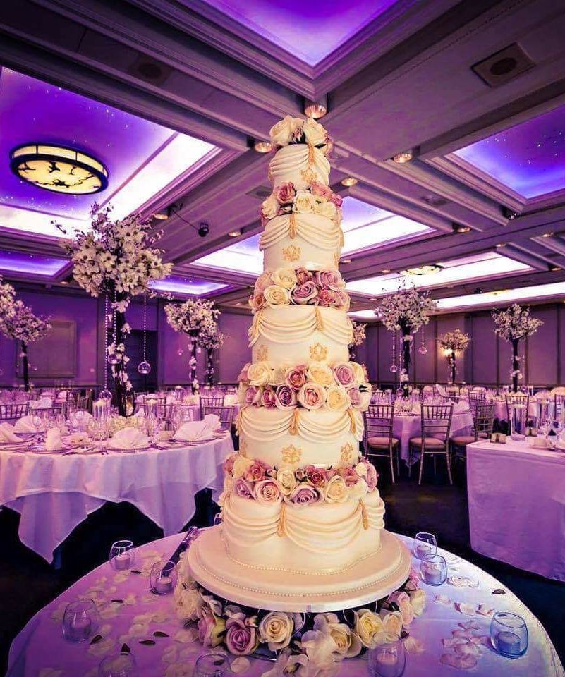 Five-Tier Cake with Floral Decoration