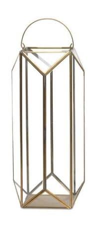 50cm gold geometric lantern £ 20 beautiful gold and glass geometric ...