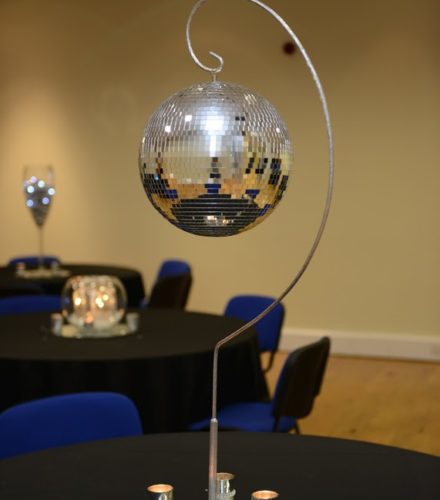 hanging disco ball centrepiece £ 55 . 00 these striking disco ball ...