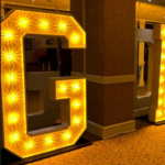 6ft LIGHT UP LETTERS - COLOURED BULBs