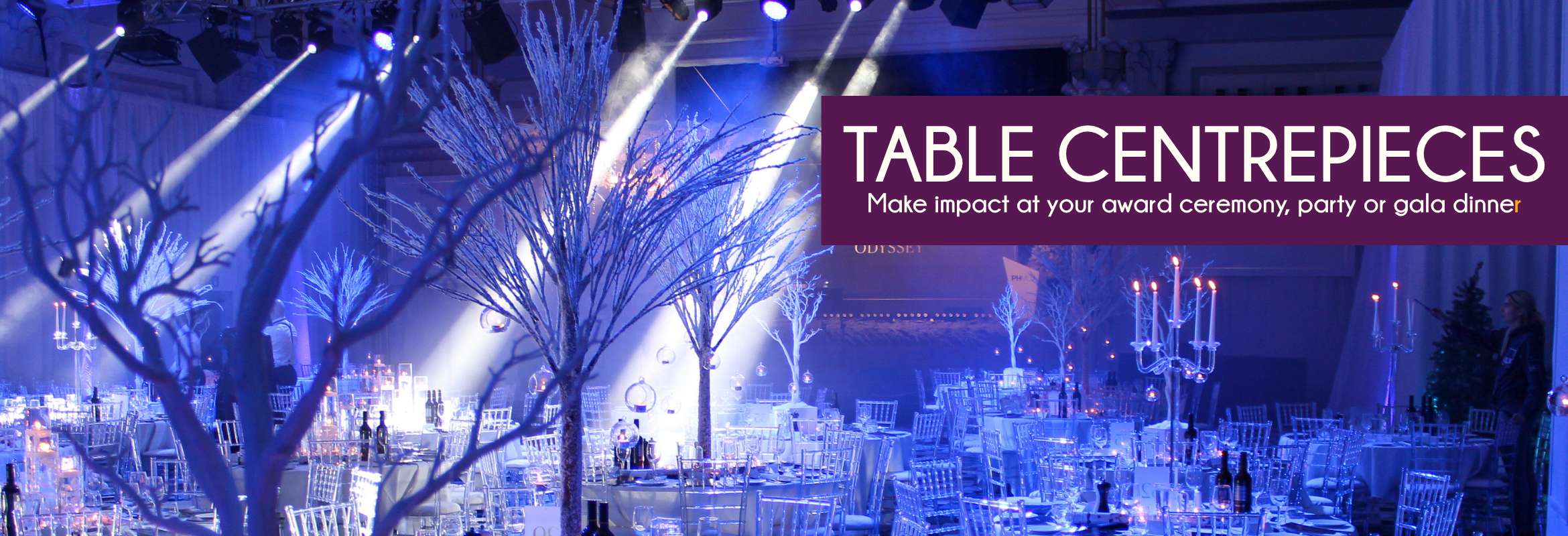 Table centrepiece hire