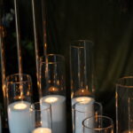 Trio of Cylinder Vases with Candle Wax Sand Trio of Cylinder Vases with Candle Wax Sand