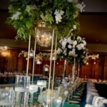 Traditional Silk Foliage & Ivory Floral Ball. 