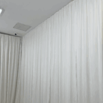 White Smooth Velvet Drapes