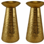Gold Pillar Candle Holder
