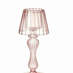 Pink Glass Lamp T-light Holder