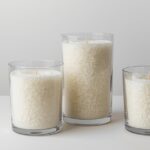 Trio of Cylinder Vases with Candle Wax Sand Trio of Cylinder Vases with Candle Wax Sand