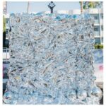 Crushed Foil Wall - Silver Crushed Foil Back Drop