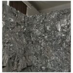 Crushed Foil Wall - Silver Crushed Foil Back Drop