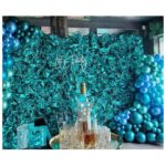 Crushed Foil Wall - Silver Crushed Foil Back Drop