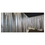 Foil Silver Draped Back Drop