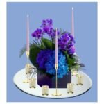 Silk Floral Cube Display