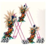 Triangular Mesh Floral Backdrop