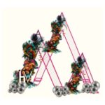 Triangular Mesh Floral Backdrop
