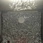 Crushed Foil Wall - Silver Crushed Foil Back Drop