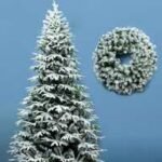 Green Draped Christmas backdrop